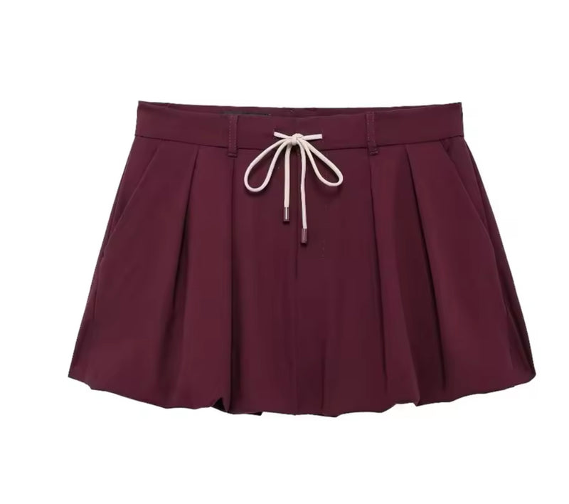 Burgundy Skirt and shirt Set