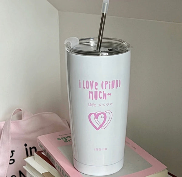 pink stainless steel tumbler