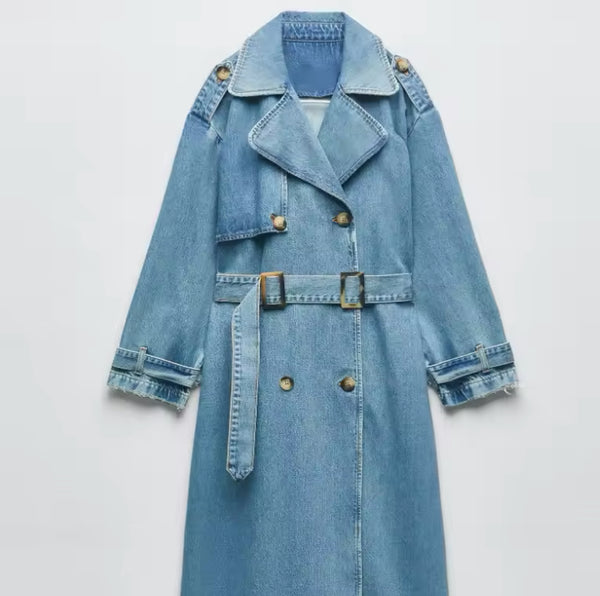 Denim Trench Coat