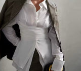 Cinching White Shirt Corset Style