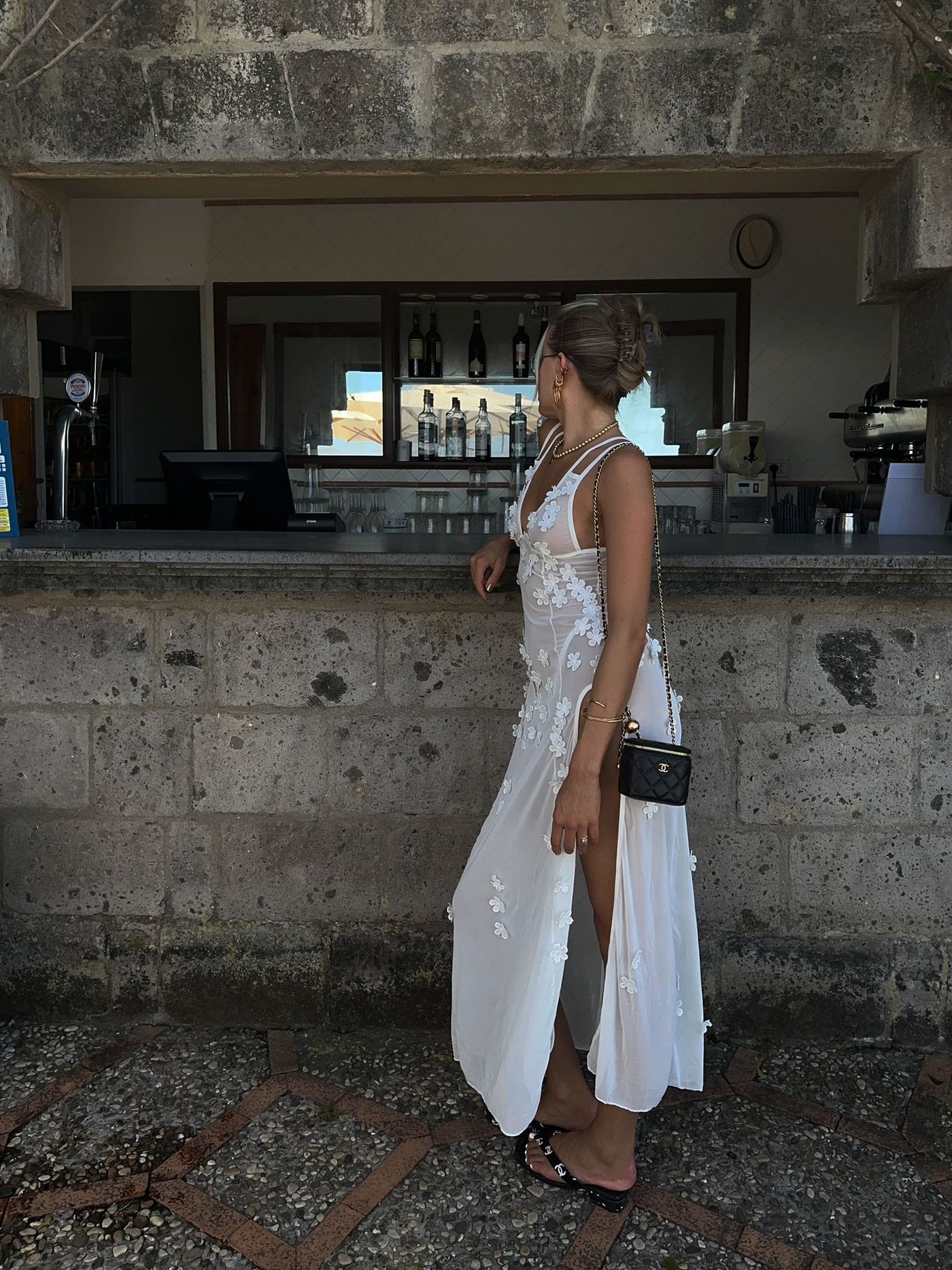 White Rose Sheer Floral Maxi Dress - Shop now – The Gifted Sisters