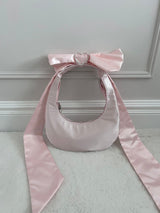 Pink Satin Bow Bag