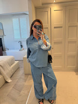 Denim Shirt and Trousers Co Ord