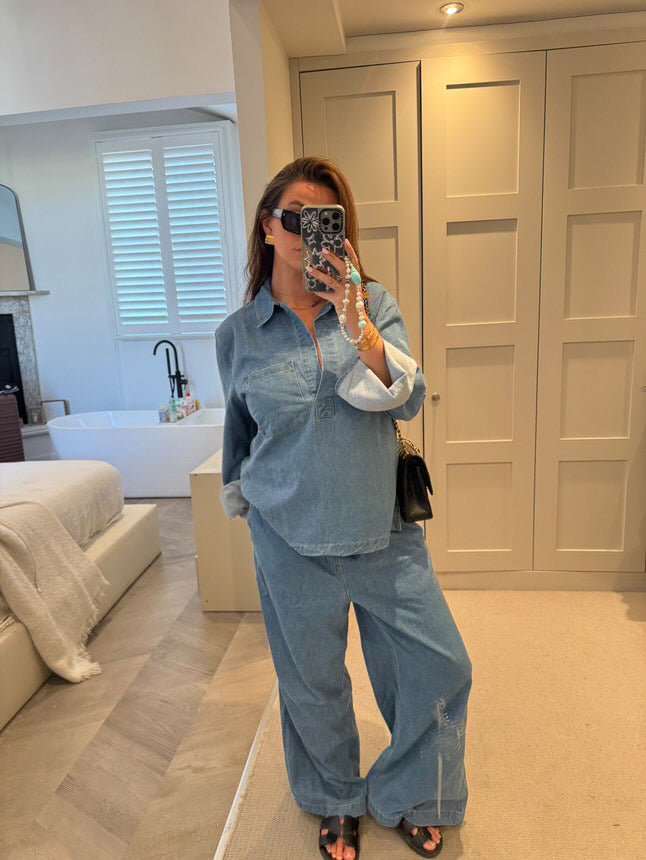 Denim Shirt and Trousers Co Ord