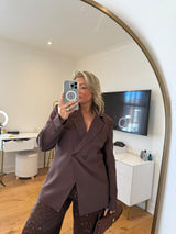 Brown Blazer Button Jacket