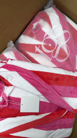 Pink, Red and White Striped ‘Strawberry Kisses Robe’