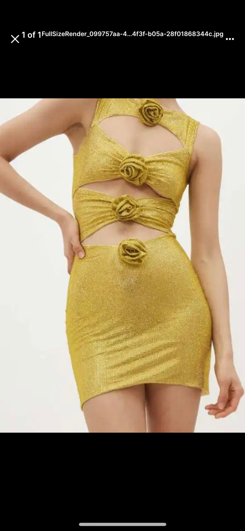 Glitter Mini Dress in gold 