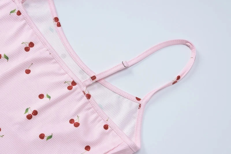 Cherry summer pink playsuit