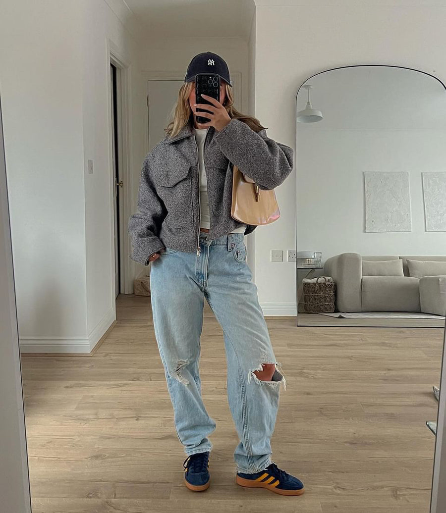 Grey zipped crop jacket - Style Up Your Day! Shop Now! – The Grey zipped crop jacket - Style Up Your Day! Shop Now! – The