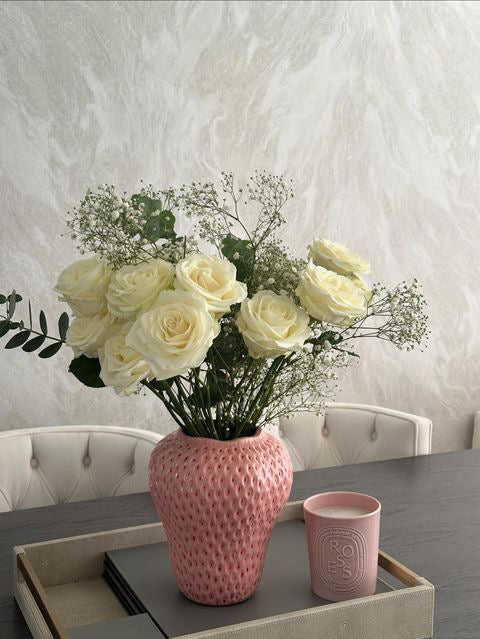 Strawberry Vase in pink