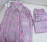 Personalized Striped Satin Pyjamas