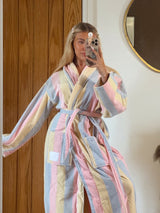 The Pastel Striped Women’s Dressing Gown Robe