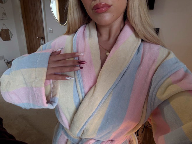 The Pastel Striped Women’s Dressing Gown Robe