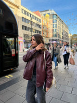 Burgundy Collar Jacket