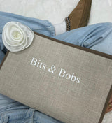 Canvas large clutch bag