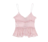Baby pink Ruffle Strappy Top