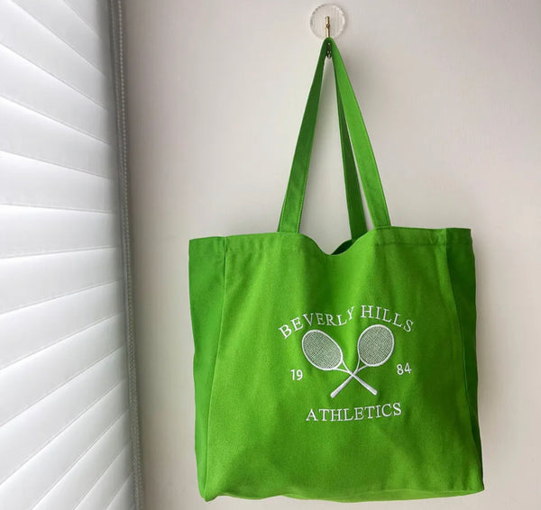 green tote bag