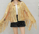 gold Sequin Tassel Jacket