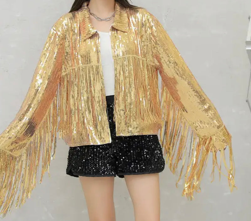 Sequin tassel outlet jacket