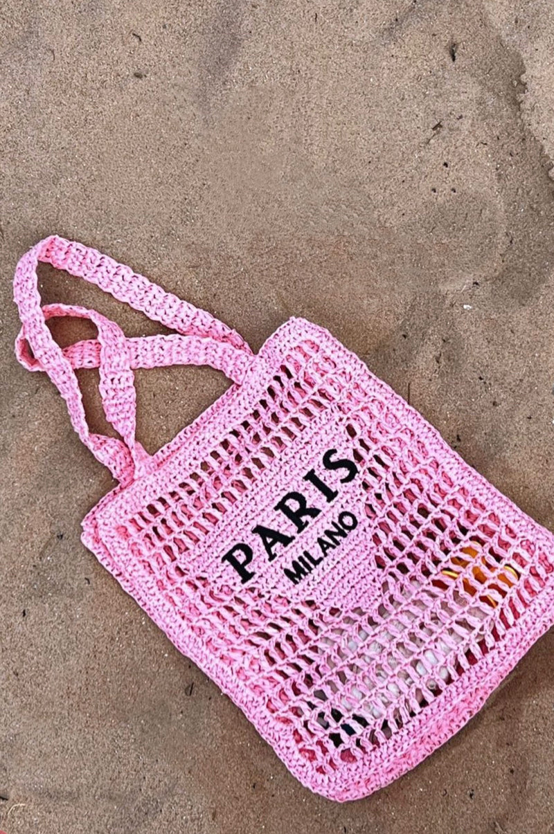 Paris Milano Pink Beach Bag
