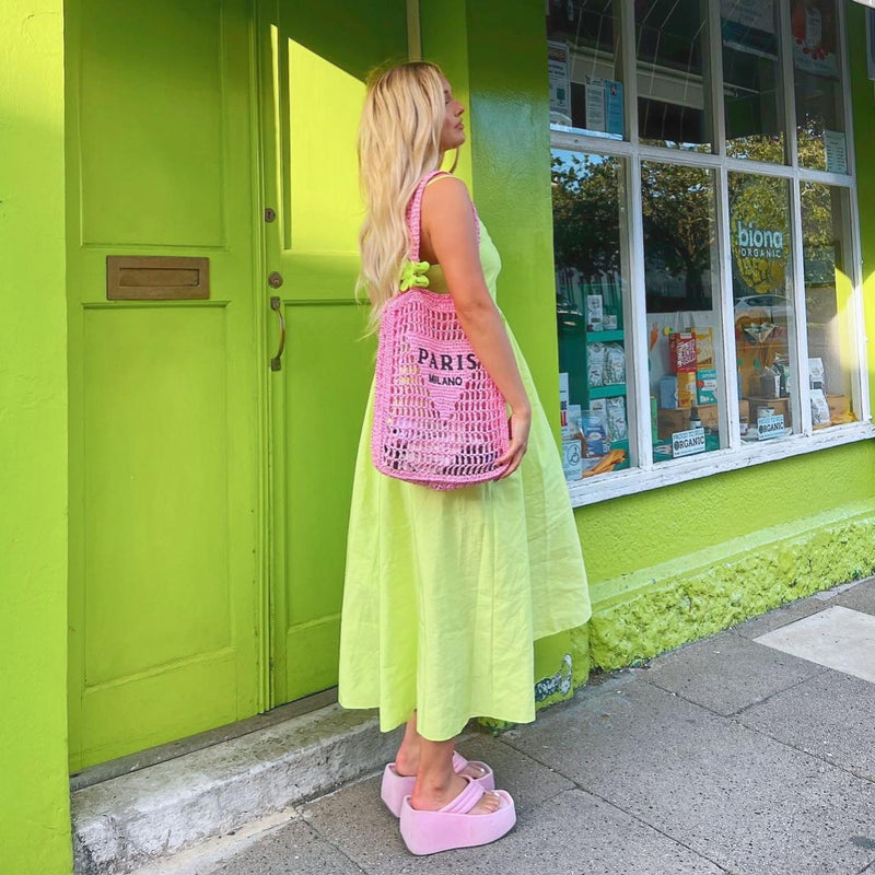 Pink Beach Bag Paris Milano