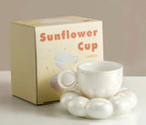 sunflower tea cup set