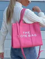 pink Leather Bag With Zip