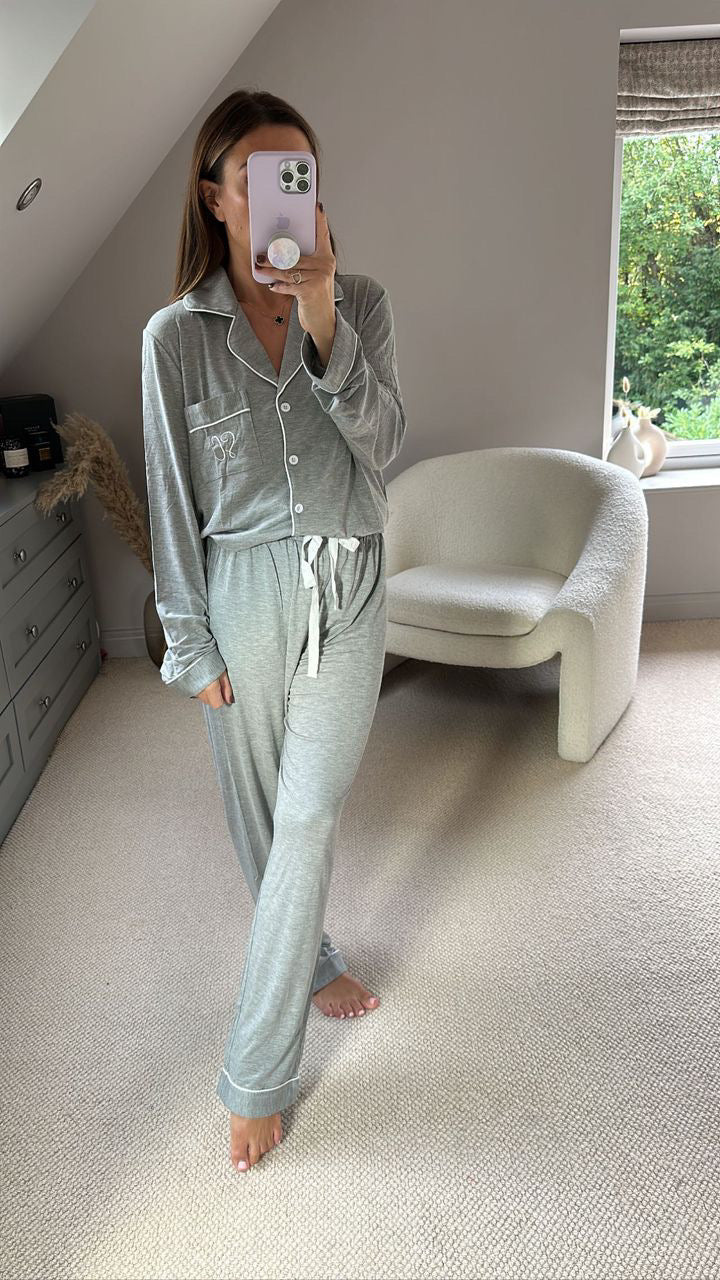 Medium Grey Personalized Luxury Supersoft Pyjamas