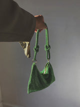 Beautiful green rhinestone handbag