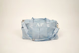 Personalized baby blue duffle bag